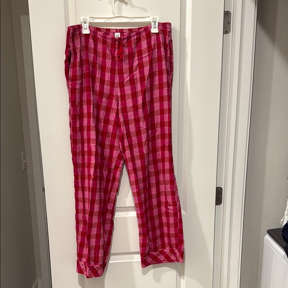 Victoria's Secret Red and Pink Checkered Pajama Pants